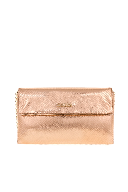 GUESS-Γυναικεία τσάντα TULIP GUESS ροζ χρυσό 
